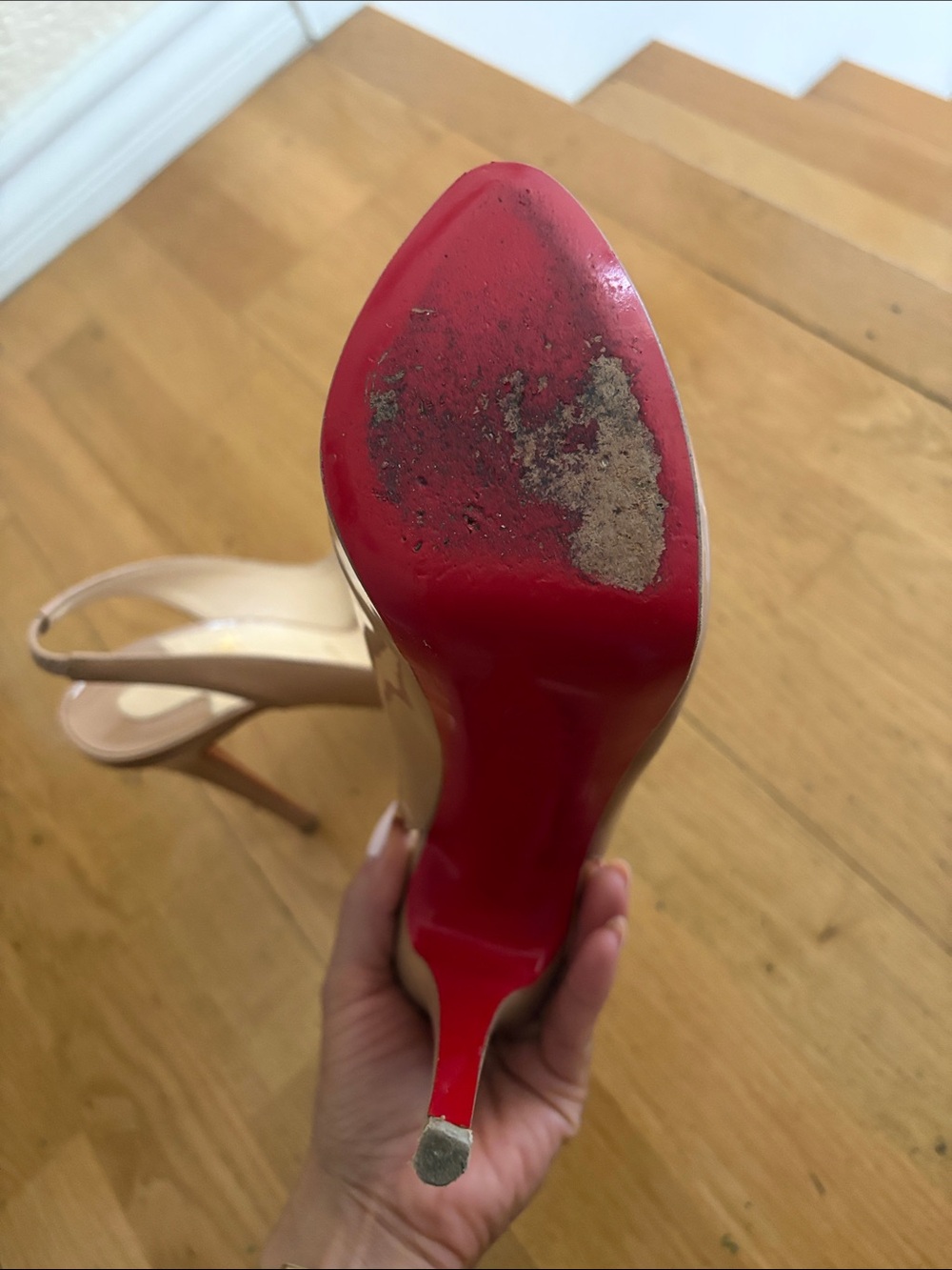 Christian Louboutin Patent Leather Slingback Pumps - Picture 4 of 9